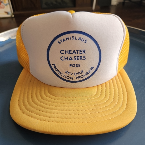 Vintage PG&E Trucker Snapback Hat - Picture 1 of 6
